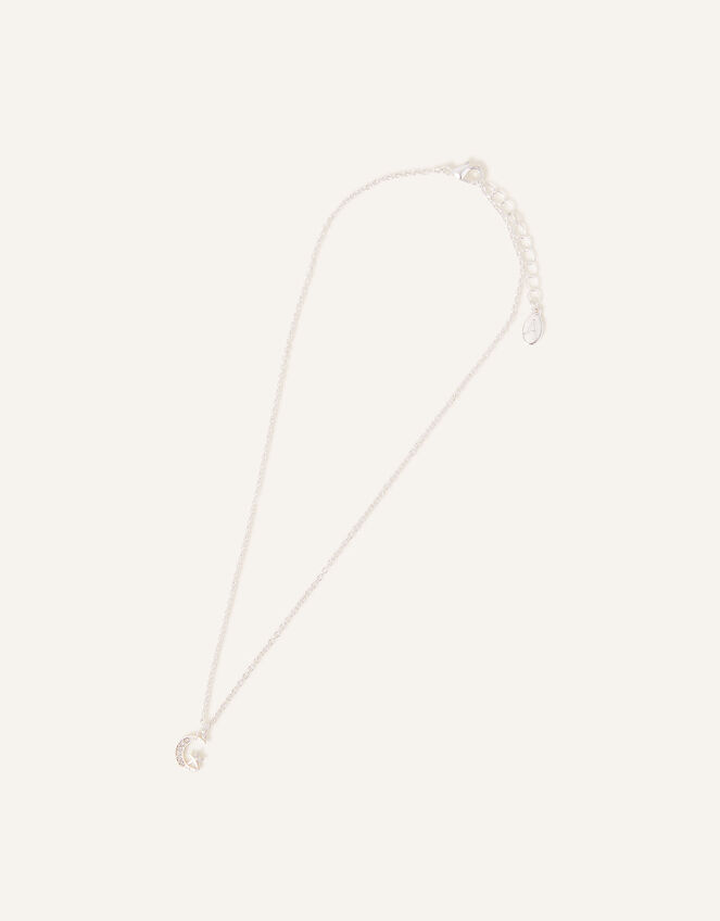 Moon and Star Pendant Necklace, , large