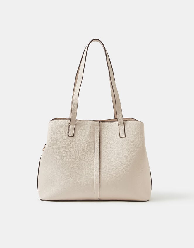 Webbing Strap Tote Bag, Cream (CREAM), large