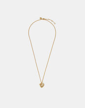 14ct Gold-Plated Chunky Heart Pendant Necklace, , large