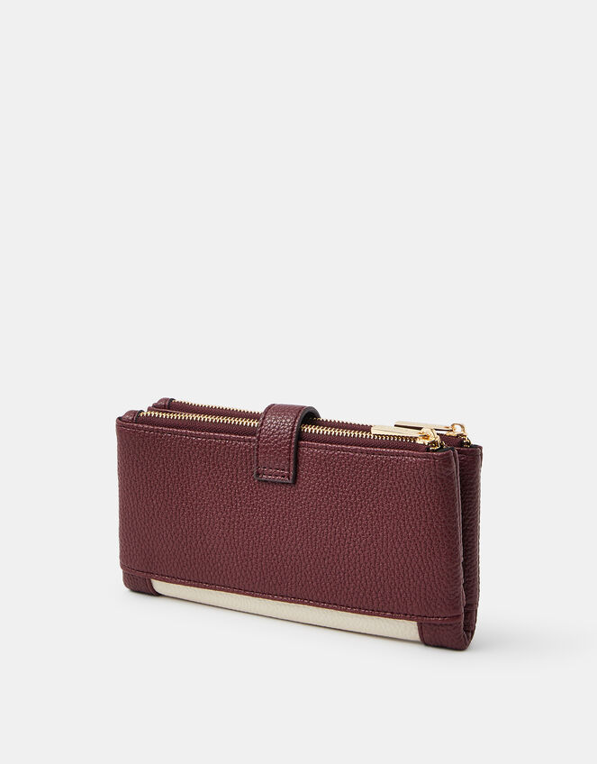 Push Lock Wallet , Red (BURGUNDY), large