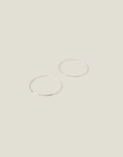 2-Pack Sterling Silver-Plated Molten Bangles, , large