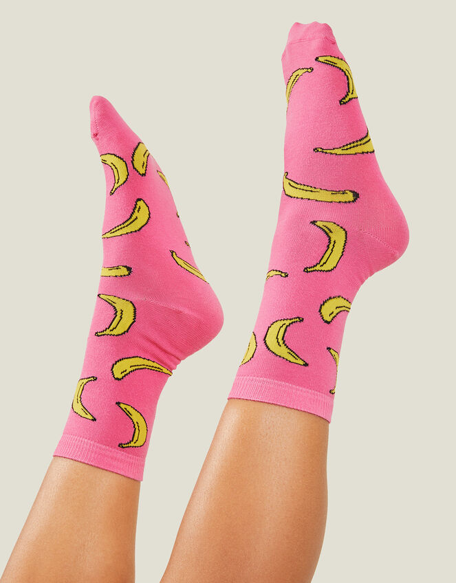 2-Pack Forest Animal Trainer Socks, Pink (PINK), large