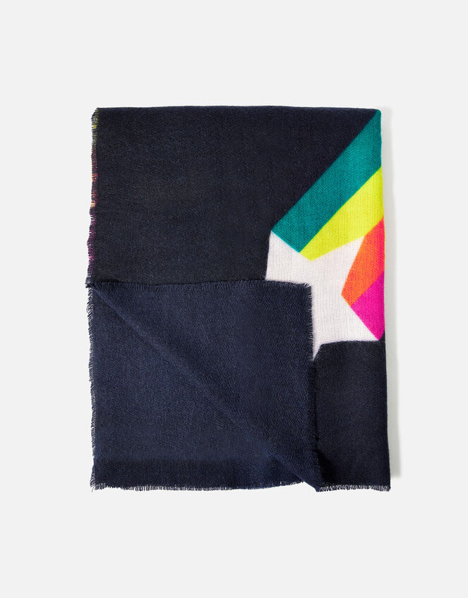 Shooting Rainbow Star Blanket Scarf, , large
