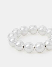 Chunky Bead Bracelet, Silver (SILVER), large