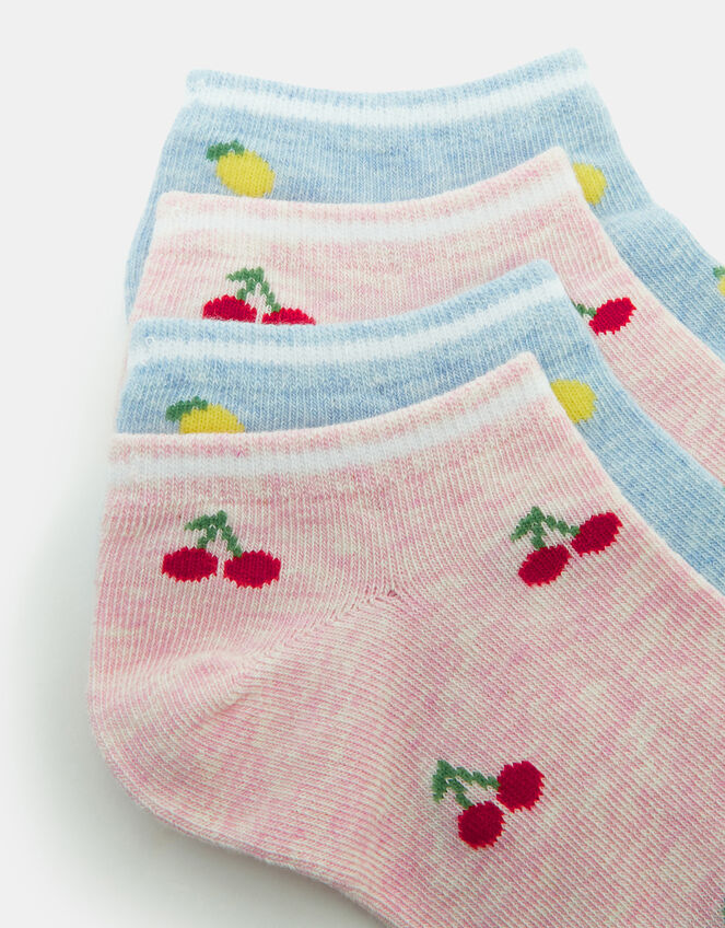 Fruit Print Trainer Sock Set, , large