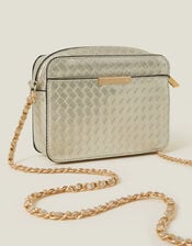 Metallic Weave Cross-Body, , large