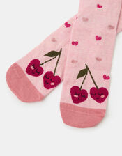 Cherry Heart Print Socks, , large