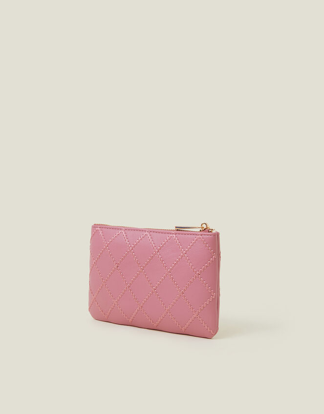 Quilt Stitch Coin Purse, Pink (PINK), large