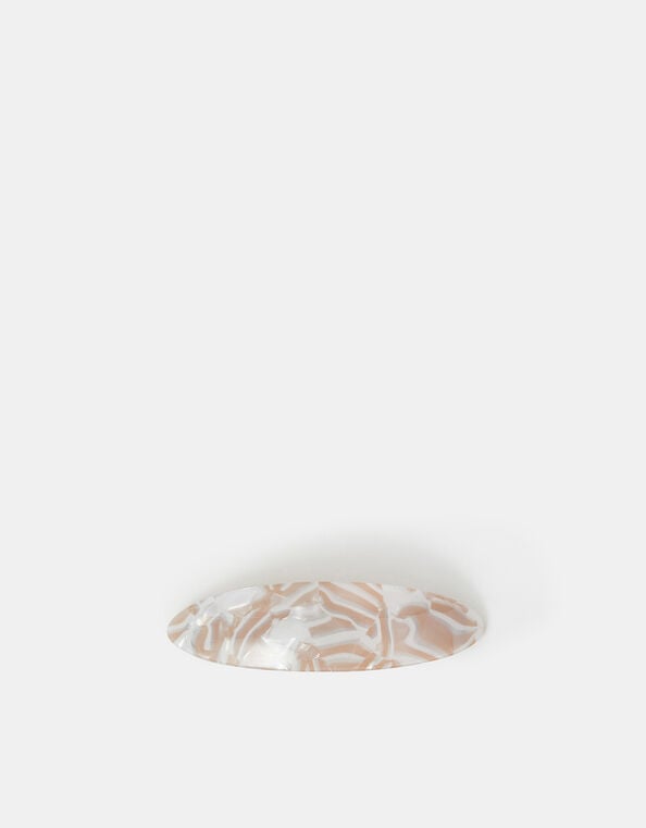 Pearl Resin Barrette Hair Clip, , large