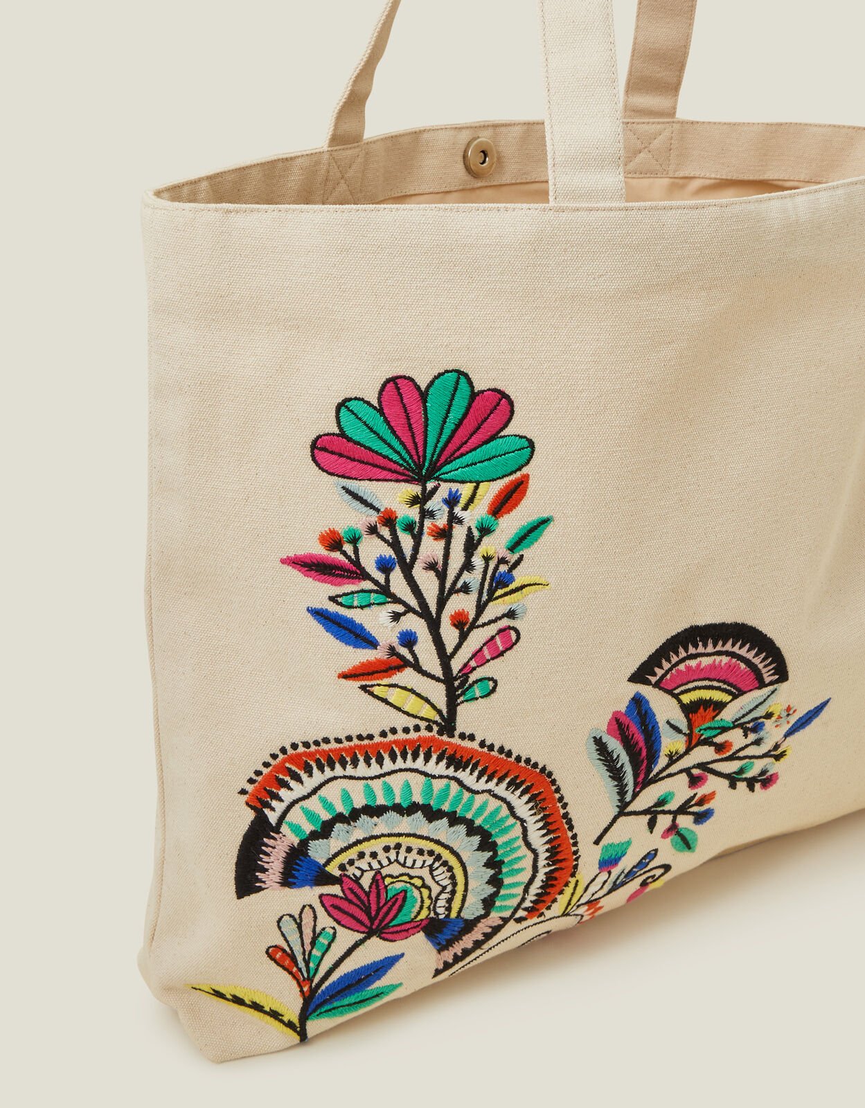 Embroidered Shopper Bag