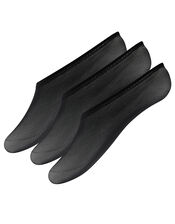 Footsie Socks Set of Three, Black (BLACK), large