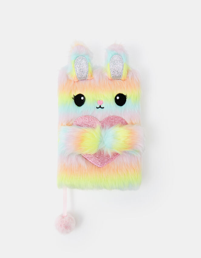 Girls Ombr&eacute; Fluffy Bunny A5 Notebook, , large