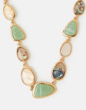 Mixed Stone Statement Collar Necklace, , large