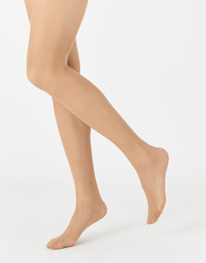 20 Denier Body Control Luxury Italian Tights Multipack , Nude (NUDE), large