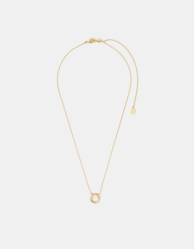 14ct Gold-Plated Knot Pendant Necklace, , large