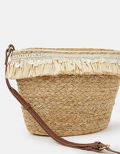 Jute Fringe Crossbody Bag, , large