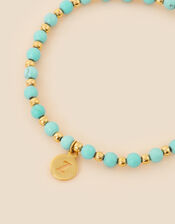 14ct Gold-Plated Turquoise Healing Stone Beaded Bracelet, , large