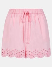 Cutwork Scallop Beach Shorts, Pink (PINK), large