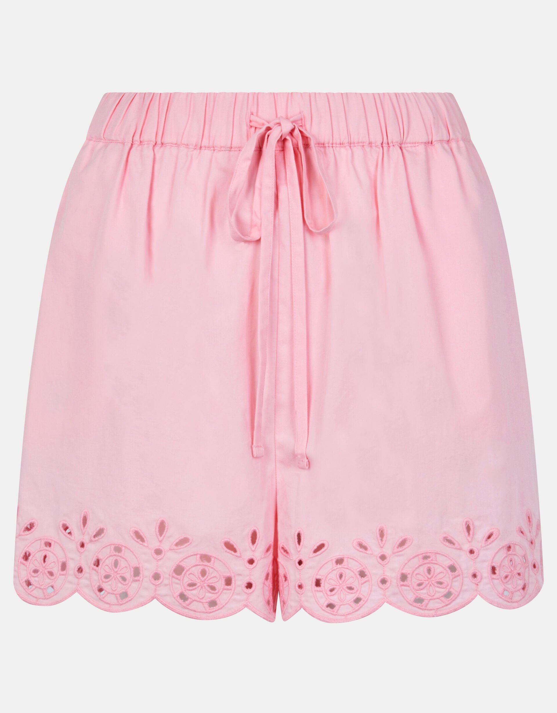 Cutwork Scallop Beach Shorts, Pink (PINK), large