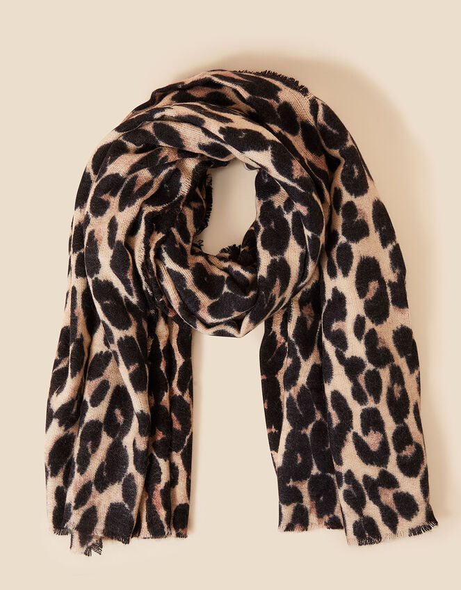 Leopard Blanket Scarf, , large