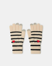 Heart Stripe Touch Screen Gloves, , large