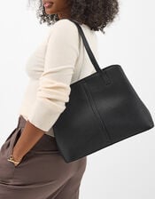 Webbing Strap Shoulder Bag , Black (BLACK), large