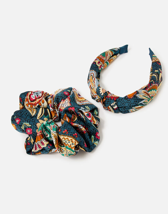 Opulent Paisley Scrunchie and Headband , , large