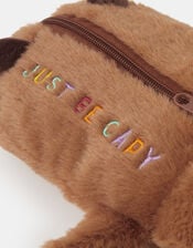 Girls Fluffy Capybara Pencil Case, , large