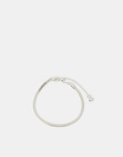 Sterling Silver-Plated Omega Chain Bracelet, , large