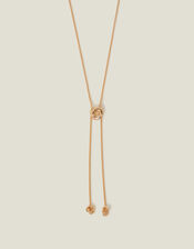 Knot Bolo Necklace Gold, , large