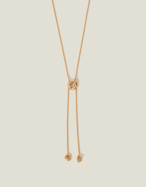 Knot Bolo Necklace Gold, , large
