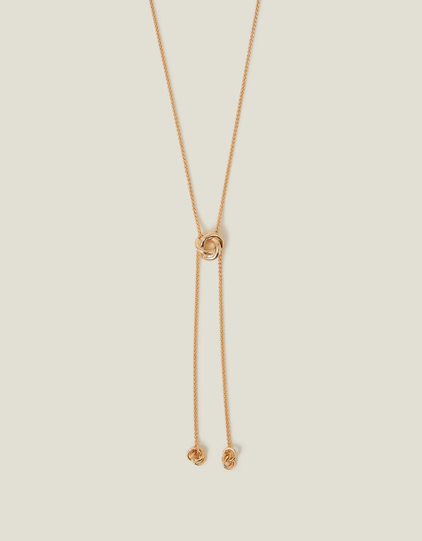 Knot Bolo Necklace Gold, , large