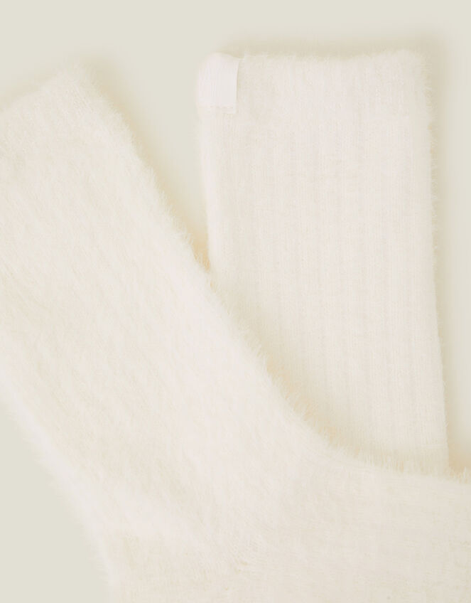 Cosy Fluffy Socks Ivory | Socks & Tights | Accessorize UK