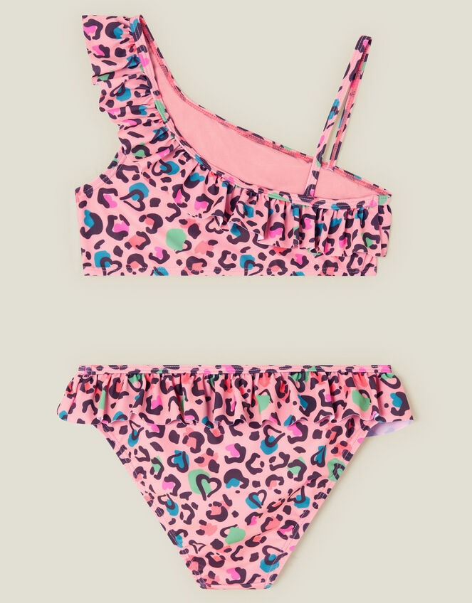 Girls Leopard Print Bikini Set, Multi (BRIGHTS MULTI), large