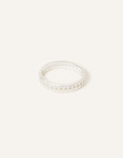 Sterling Silver-Plated Leaf Band Ring, Silver (ST SILVER), large