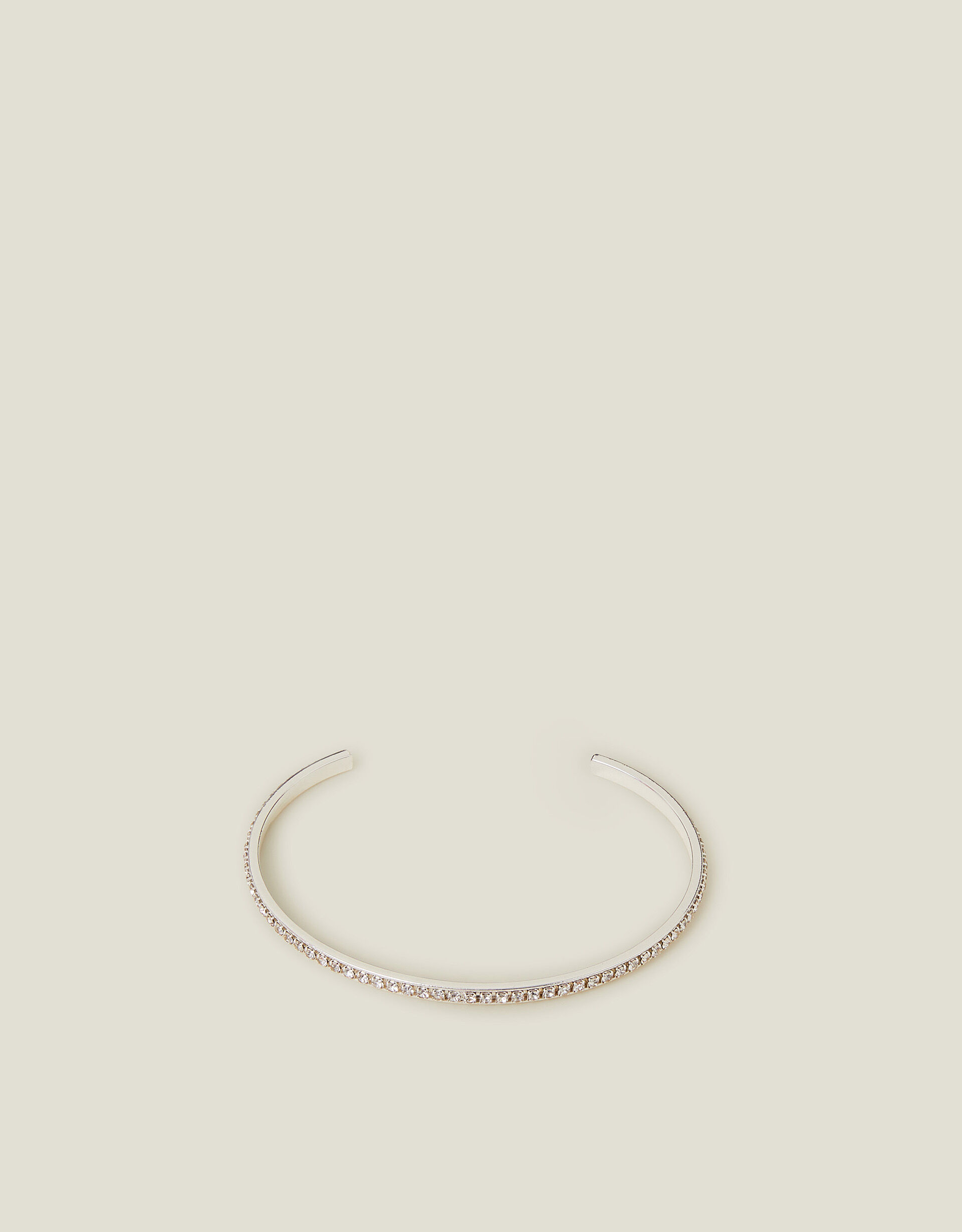 Silver diamante bangle discount