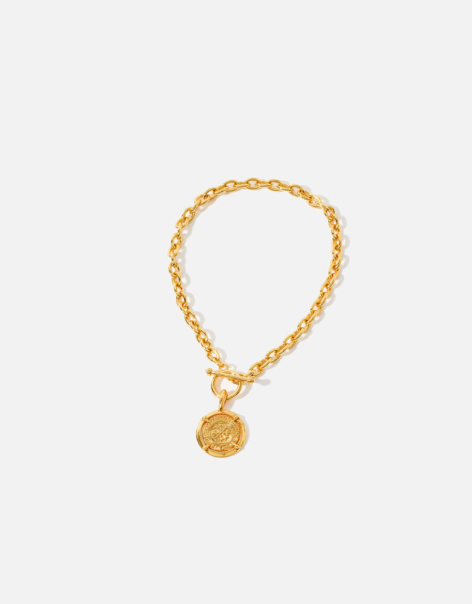 Gold-Plated Coin Pendant Necklace , , large