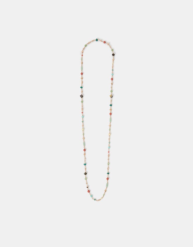 Long Bead Station Necklace, , large