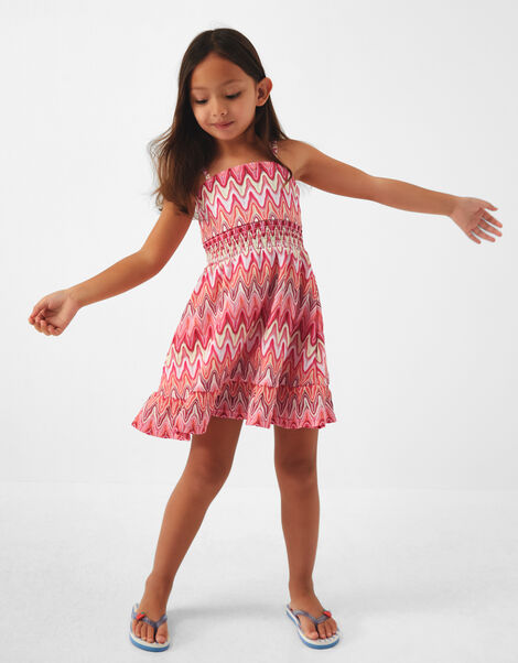 Girls Crochet Beach Dress, Multi (BRIGHTS MULTI), large