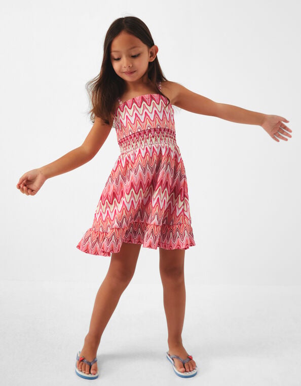 Girls Crochet Beach Dress, Multi (BRIGHTS MULTI), large