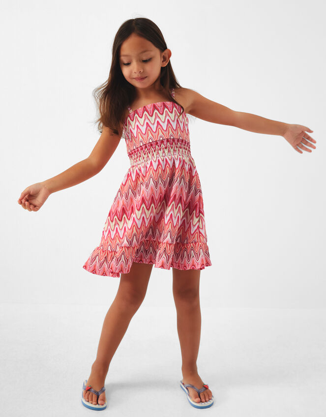 Girls Crochet Beach Dress, Multi (BRIGHTS MULTI), large
