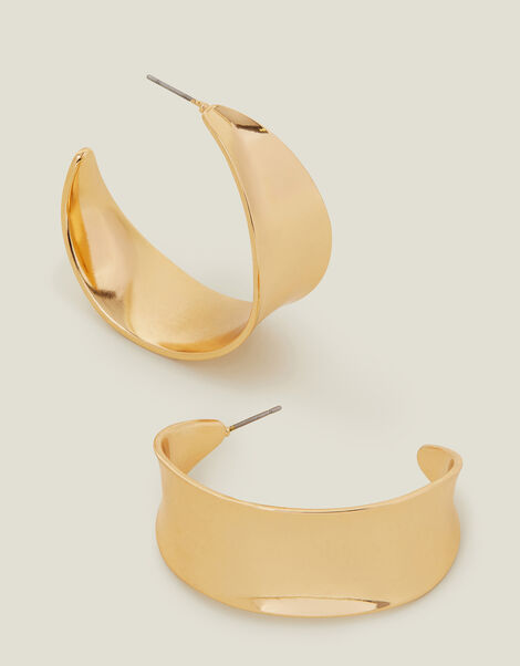 Wide Hoop Earrings , , large