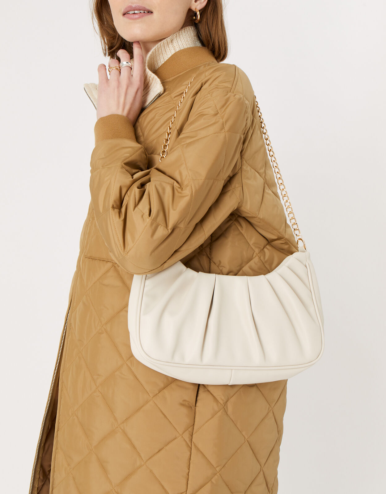 Pleated Shoulder Bag Clutches Accessorize ROI