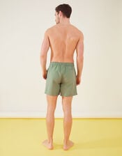 Mens Tie Waist Swimming Shorts, Green (KHAKI), large