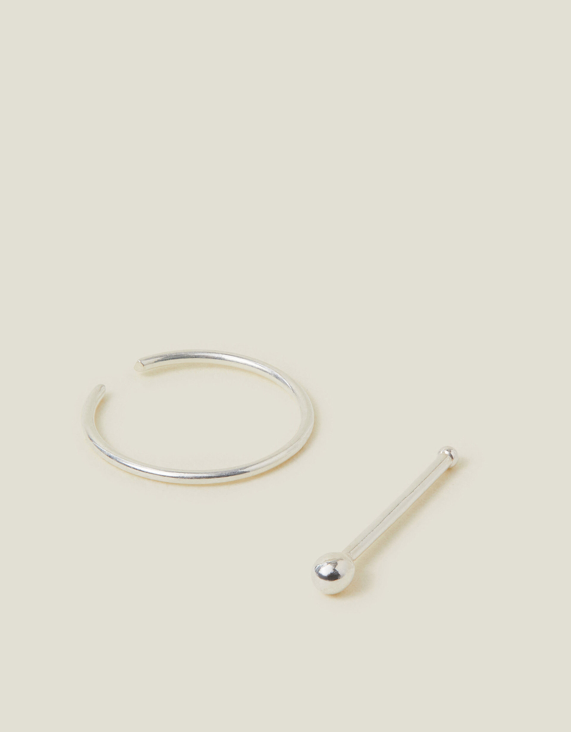 Silver nose hoops online
