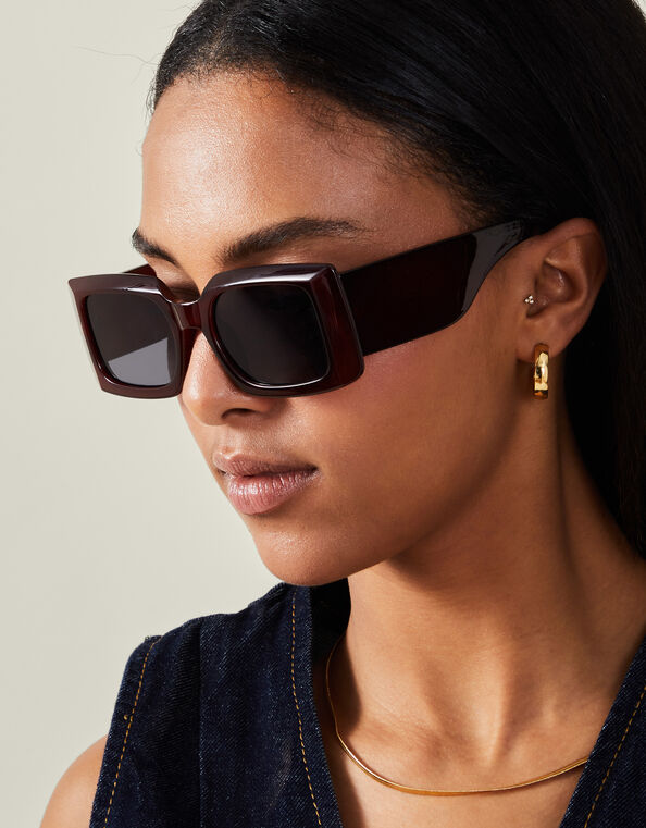 Chunky Rectangle Sunglasses, , large
