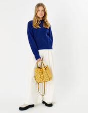 Cut-Out Cross-Body Bag, Yellow (YELLOW), large