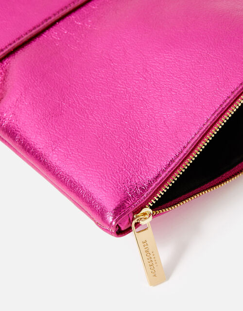 Foldover Clutch Bag, Pink (PINK), large