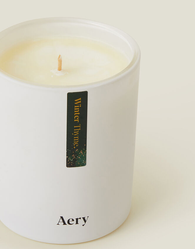 Aery Winter Thyme Cinnamon Orange & Clove Glass Candle, , large