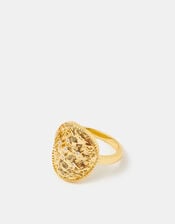 14ct Gold-Plated Celestial Coin Ring, Gold (GOLD), large